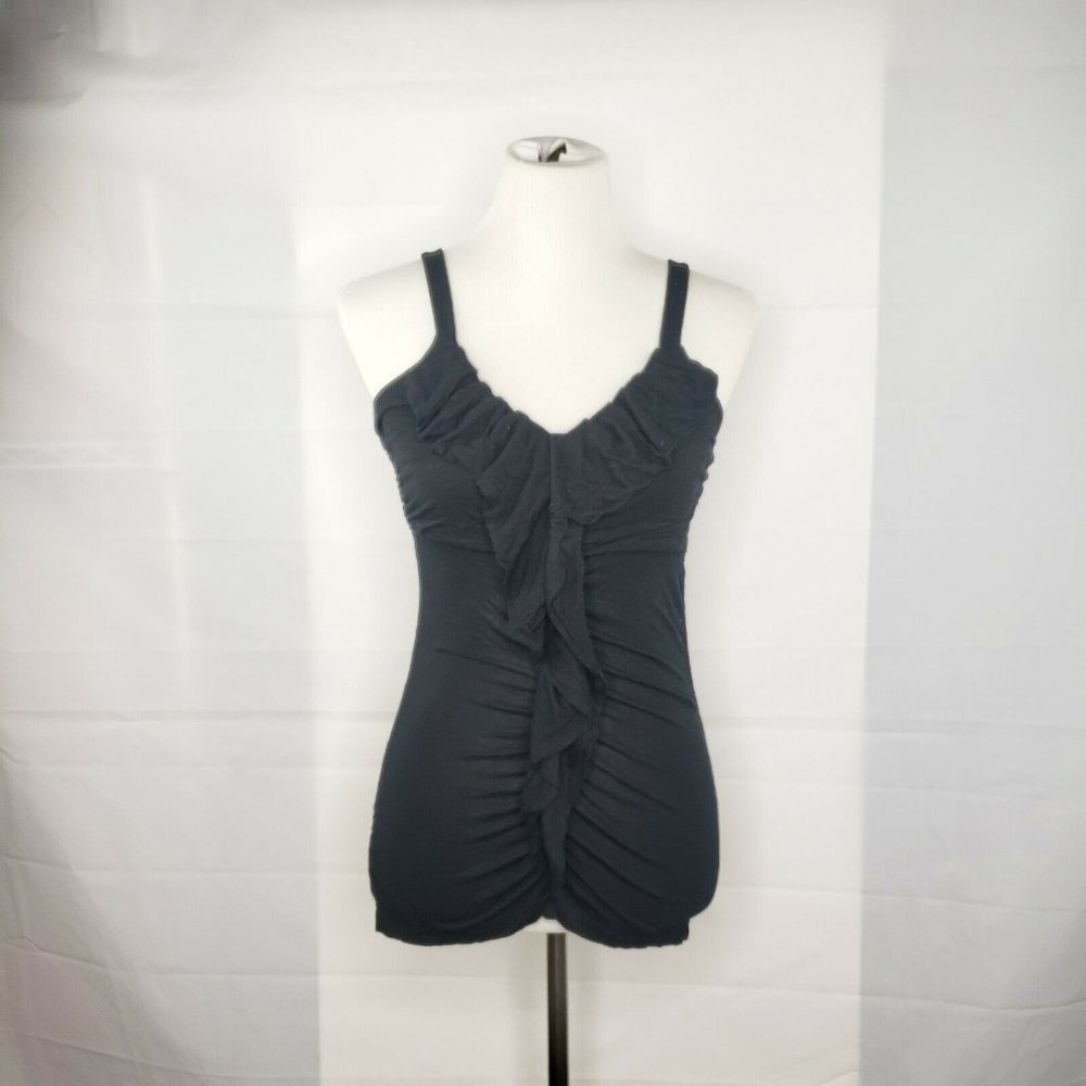 Charlotte Russe Casual Waterfall Ruffle Tank Top